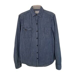 Taylor Stitch Men's 38 Small Roped Indigo Chainstitch Long Sleeve Workwear Shirt